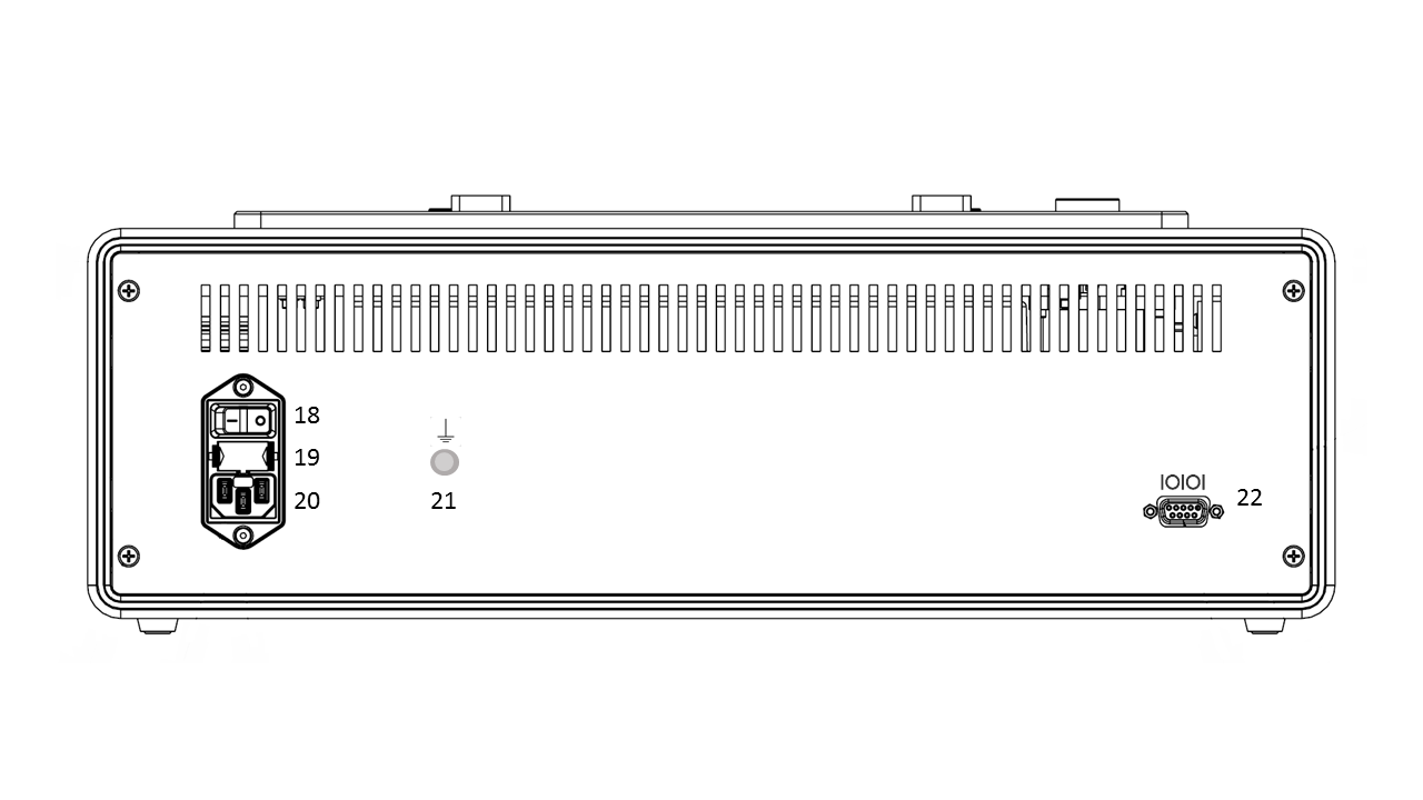 Back view of the base unit.